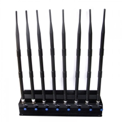 Wi-Fi 5.8G Signal Jammer 8 Antennas desktop Adjustable 3G 4G Phone signal Jammer