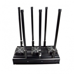 Drone signal jammer up to 500m, 6-band RC2.4G 5.8GHz 433/315/868/916MHz/GPS/GLONASS L1L2 jammer