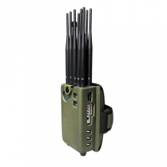 10 Antennas CellPhone GSM 4G WIFI GPS UHF VHF Jammer With Nylon Case