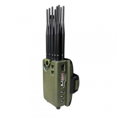 10 Antennas CellPhone GSM 4G WIFI GPS UHF VHF Jammer With Nylon Case