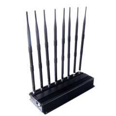 Wi-Fi 5.8G Signal Jammer 8 Antennas desktop Adjustable 3G 4G Phone signal Jammer