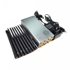 N8P High Power Plus 8 Antennas 5.6W Portable Cell Phone Jammer,Jamming 2g/3G/4G and LOJACK Signals