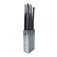 10 Antennas CellPhone GSM 4G WIFI GPS RF 315/433/868 Lojack Signal Jammer/Blocker