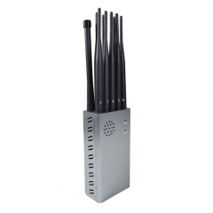 10 bands Portable 2G+3G+4G+WIFI+GPSL1-L5+LOJACK Cell Phone Signal Jammer/Blocker