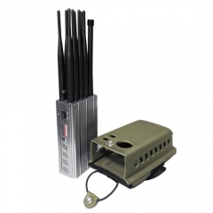 10 Antennas CellPhone GSM 4G WIFI GPS UHF VHF Jammer With Nylon Case