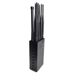 Plus 8 Antennas Portable 3G 4G GPS WiFi Lojack Cell Phone Jammer Bigger Heatsink And higher gain Antennas