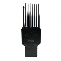 The Most Powerful Handheld 8 Bands Cell Phone Signal Jammer ,16W Jamming up to 40m