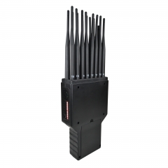 World First Handheld 16 Bands Cell Phone Jammer Hidden Antenna Blocking 4G Wi-Fi 5G RF Signal Jammer,16Watt Jamming up to 20m(US & South AmericanVersion)