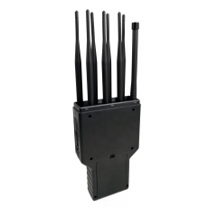 The Most Powerful Handheld 8 Bands Cell Phone Signal Jammer ,16W Jamming up to 40m