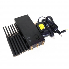 Plus Portable 6 Antennas GSM 2G 3G 4G Cellphone Jammer & WIFI 2.4GHz Jammer up to 30m