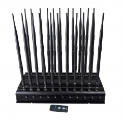 World First 22 Antennas Wireless Signal Jammer For Full Bands 5GLTE 2G 3G 4G Wi-Fi GPS LOJACK Output Power 42Watt With Infrared Remote Control(US &South American Version)