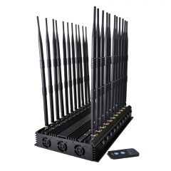 World First 22 Antennas Wireless Signal Jammer For Full Bands 5GLTE 2G 3G 4G Wi-Fi GPS LOJACK Output Power 42Watt With Infrared Remote Control(US &South American Version)