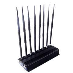 Adjustable 8 Antennas 2G 3G 4G Jammer GPS WIFI VHF UHF Blocker