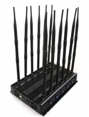 High Power Adjustable12 Antennas WiFi GPS VHF UHF LoJack RF 315/433 3G 4G All Bands Adjustable Signal Jammer