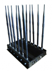 High Power Adjustable12 Antennas WiFi GPS VHF UHF LoJack RF 315/433 3G 4G All Bands Adjustable Signal Jammer