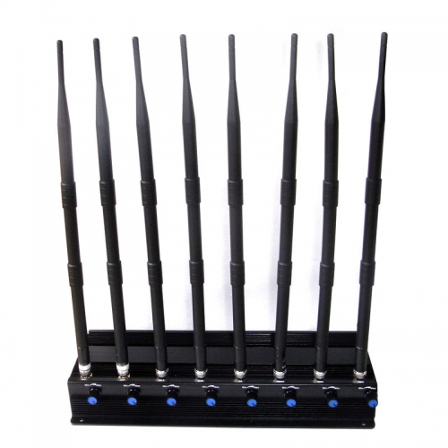 Adjustable 8 Antennas 2G 3G 4G Jammer GPS WIFI VHF UHF Blocker