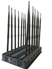 Adjustable 14 Antennas Powerful 3G 4G Phone Blocker& WiFi UHF VHF GPS Lojack All Bands Signal Jammer