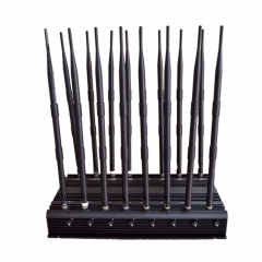 Universal 16 Antennas Adjustable High Power 3G 4G Phone Jammer &WiFi UHF VHF GPS Lojack All Bands Signal Jammer