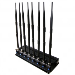 Adjustable 8 Antennas 2G 3G 4G Jammer GPS WIFI VHF UHF Blocker