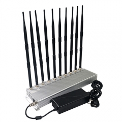 The latest low price & good quality 10 Antennas Mobile Phone Jammer for GSM 3G 4GLTE Signal block Wi-Fi 2.4G UHF/VHF walkie-talkie signal Jammer