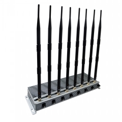 New Powerful Adjustable 50W 8 Antennas cellphone WIFI signal Jammer indoor using up to 80m