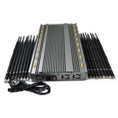 108 Watt World First 16 bands All-in-one Powerful cellphone WIFI 5G GPS LOJACK UHF VHF signal Jammer with 16 Antennas indoor using Adjustable With Infrared Remote Control jamming up to 100M