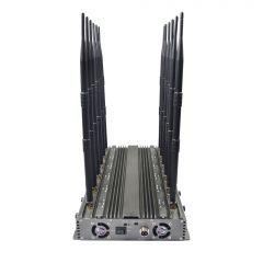 12 Antennas 70W Powerful Cellphone WIFI GPS LOJACK UHF VHF signal Jammer with Remote control jamming up to 80m