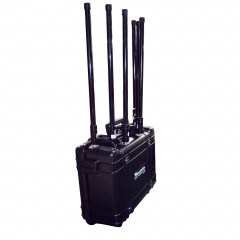 Portable Built-in Battery High-Power Drone Signal Jammer/UAV Blocker,Output 75W Jamming Up to 300m