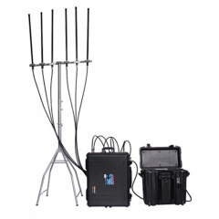 High Power Portable Pelican Case Drone Signal Jammer ,UAV signal blocker 2.4G GPS Jamming Up to 1500M