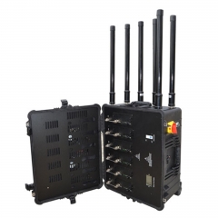 High Power Portable Pelican Case Drone Signal Jammer ,UAV signal blocker 2.4G GPS Jamming Up to 1500M