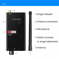 Wireless Signal Detector Wireless Signal Finder Microwave Scanner Full Range RF Camera Detector Protable GSM Sensor Mini Hidden Camera use in Hotel