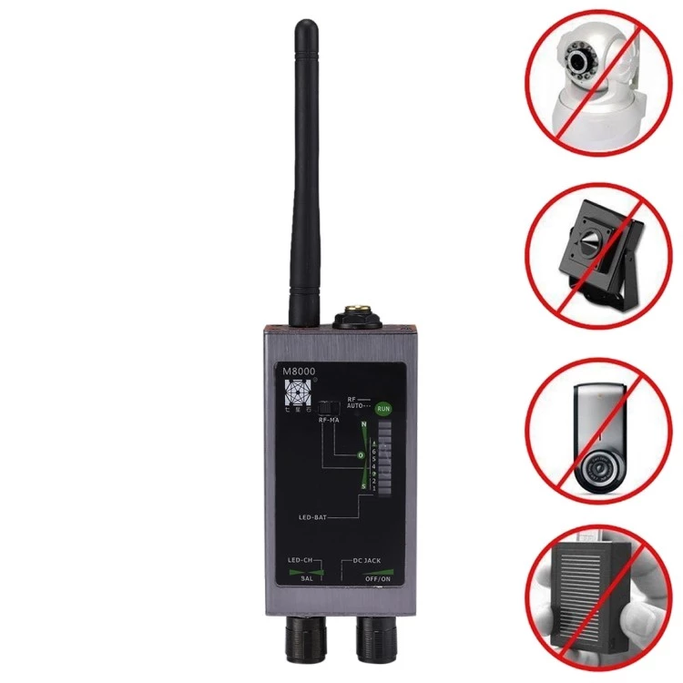 1MHz-12GH Radio Anti-Spy Detector FBI GSM RF Signal Auto Tracker Detectors GPS Tracker Finder Bug with Long Magnetic LED Antenna