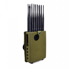 The Latest Handheld 16 Bands Cell Phone Signal Jammer With Nylon Cover,Blocking 2G 3G 4G Wi-Fi5G RF Signal Jammer,16Watt Jamming up to25m