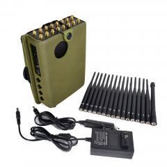 2020 16 Watt New Handheld 16 Bands Cell Phone Signal Jammer With Nylon Cover,Blocking 5G 4G Wi-Fi5G RF Signal Jammer (US & South AmericanVersion)